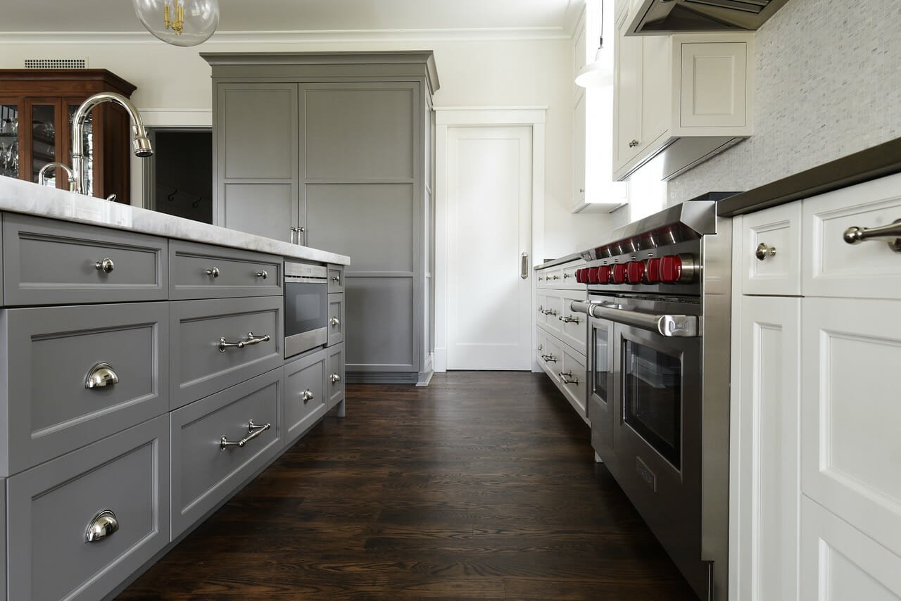 Create a good balance of stainless steel and other materials like in this picture if you decide you want stainless steel appliances
